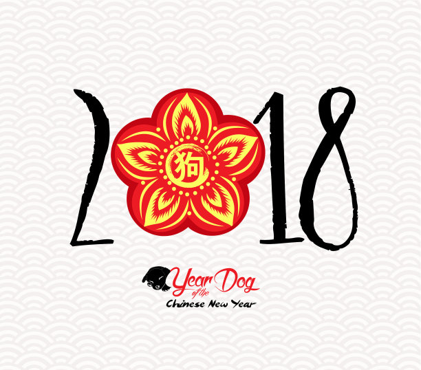 中国农历狗年新春快乐图片下载