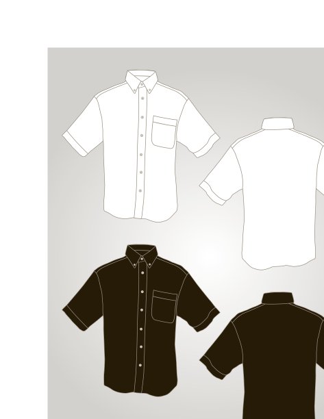 短袖扣衬衫图片下载