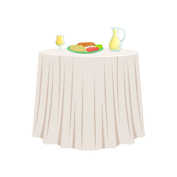 美味的食物摆在餐厅的圆桌上图片下载