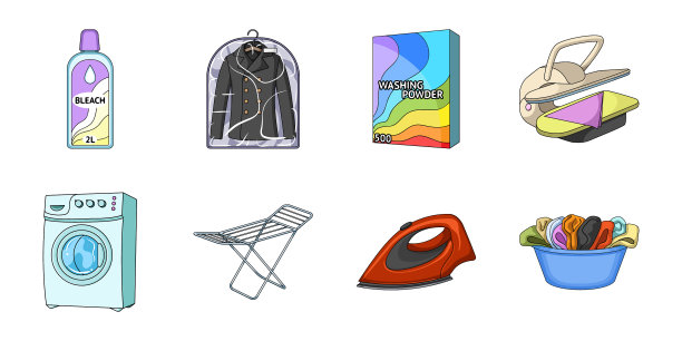 干洗设备的图标集合图片下载