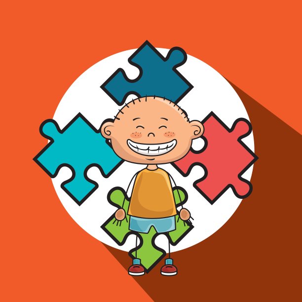男孩拼图图标图片下载