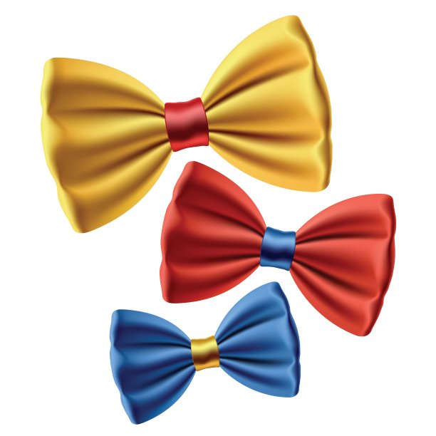 一套彩色的蝴蝶结图片下载