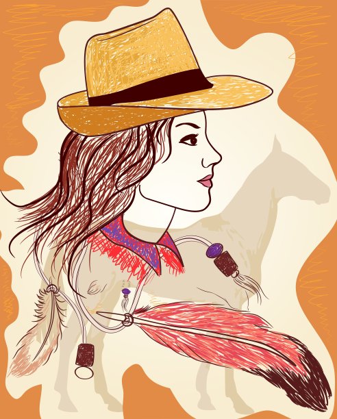 乡村风格的手绘背景图片下载