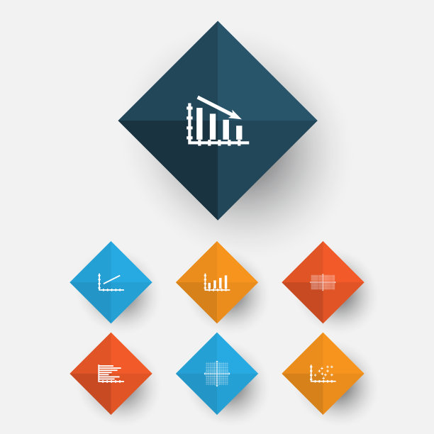 一组图表图表和统计图标图片下载