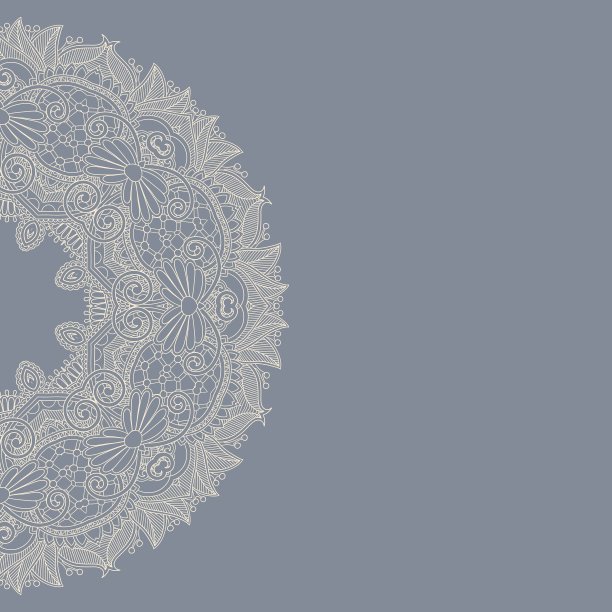 华丽的圆形花卉卡片公告图片下载