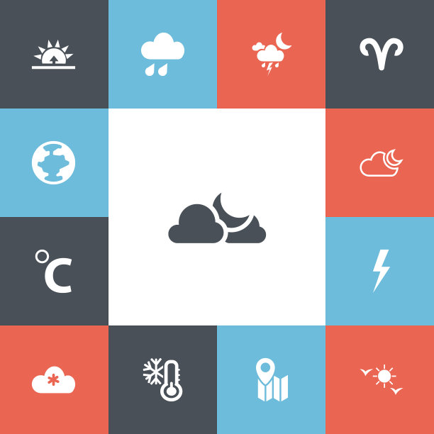 一组13可编辑的空气图标包括符号图片下载