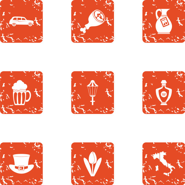 浪漫地点偶像设置垃圾摇滚风格图片下载