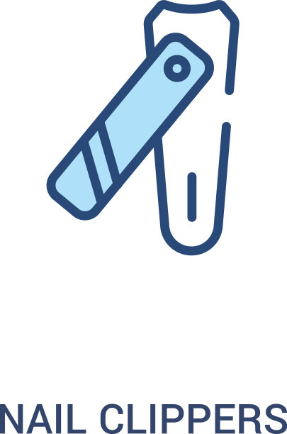 指甲剪概念2彩色图标简单线条图片下载