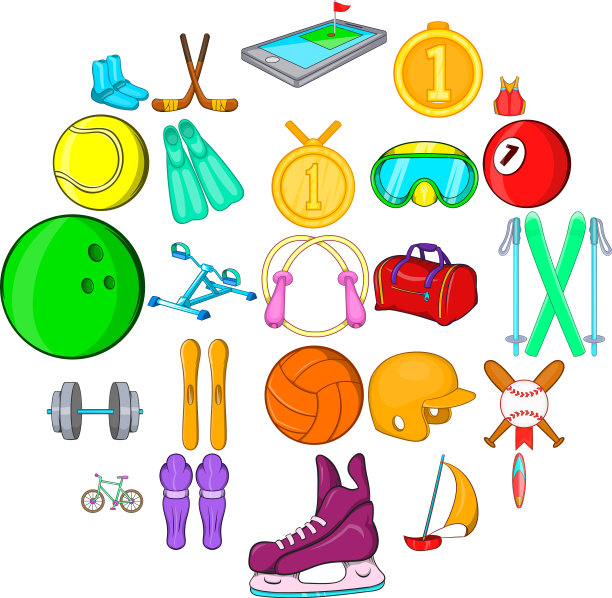 专业图标设置卡通风格图片下载