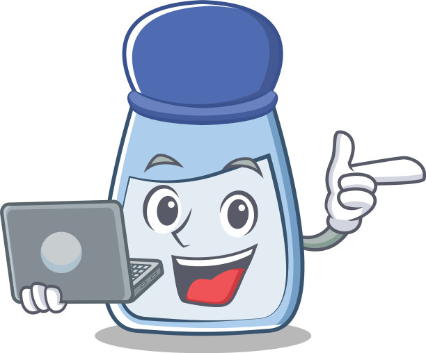 用笔记本电脑盐人物卡通风格图片下载