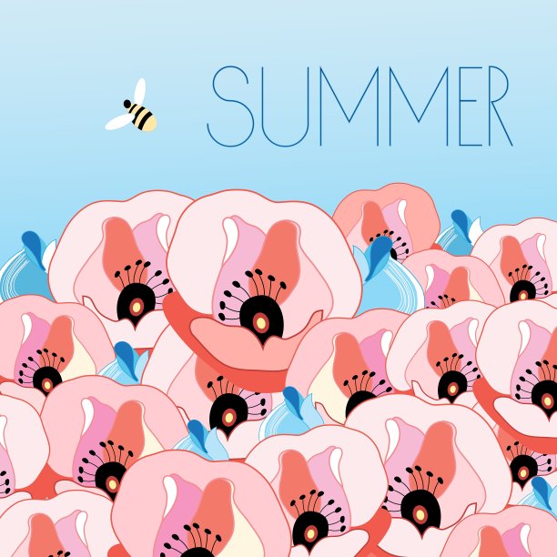 夏天花的背景图片下载