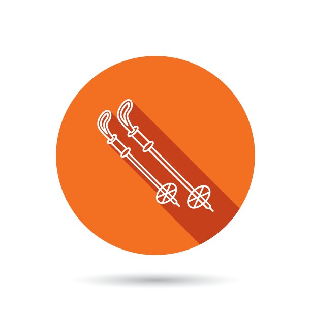 滑雪标志滑雪棒或杆子标志图片下载