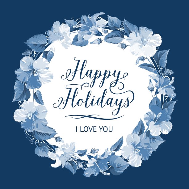 玫瑰锦葵花环图片下载