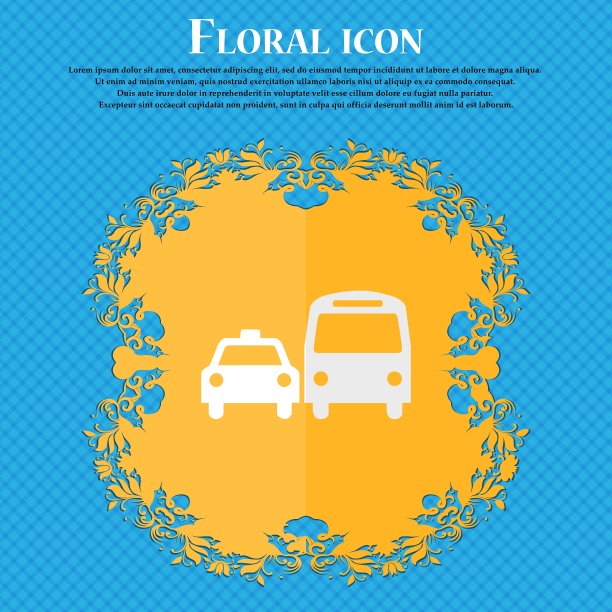 花平面设计上的一个蓝色抽象图片下载