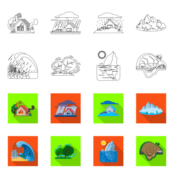 自然灾害图标图片下载