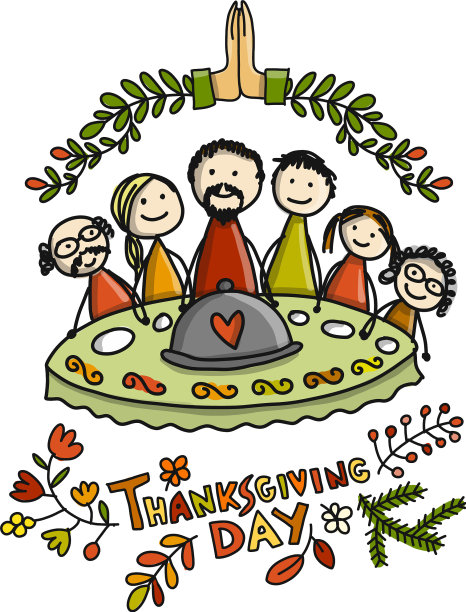 感恩节全家共进晚餐图片下载