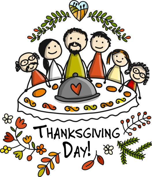 感恩节全家共进晚餐图片下载