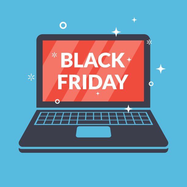 黑色星期五的海报，上面有笔记本电脑的图案图片下载