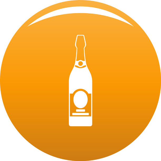 假日香槟图标橙色图片下载