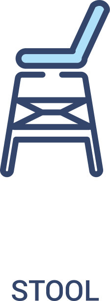 凳子概念2彩色图标简单线条元素图片下载