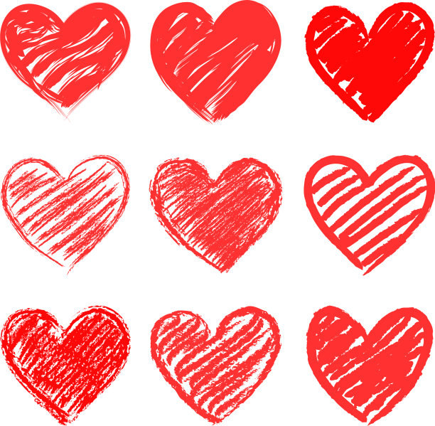 手绘心形图片下载