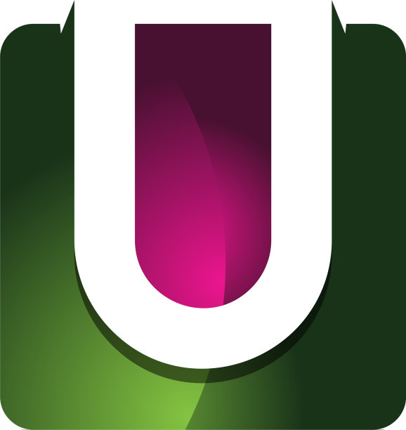 U三维彩色方形字母标志图标设计图片下载