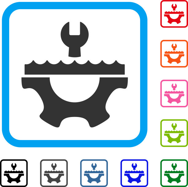 水服务齿轮框架图标图片下载