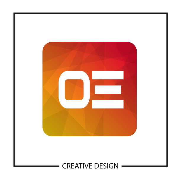 字母OE logo模板设计图片下载
