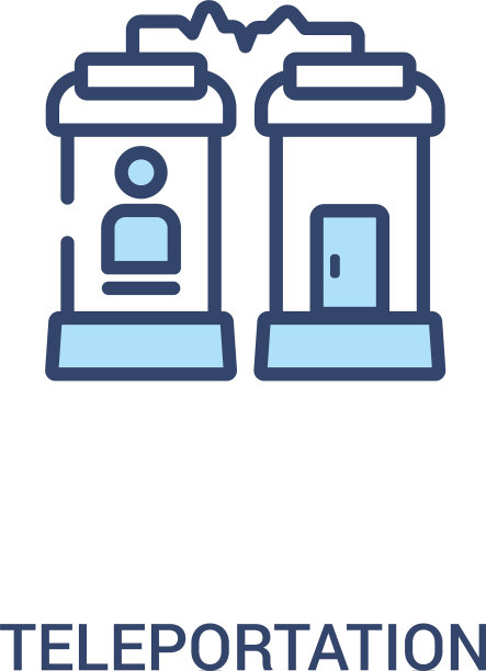 瞬间移动概念2彩色图标简单线条图片下载