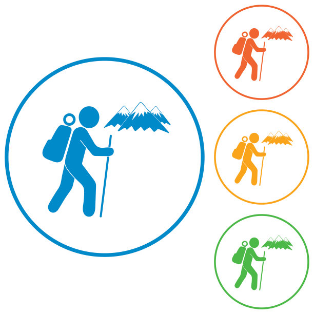 徒步旅行图标图片下载