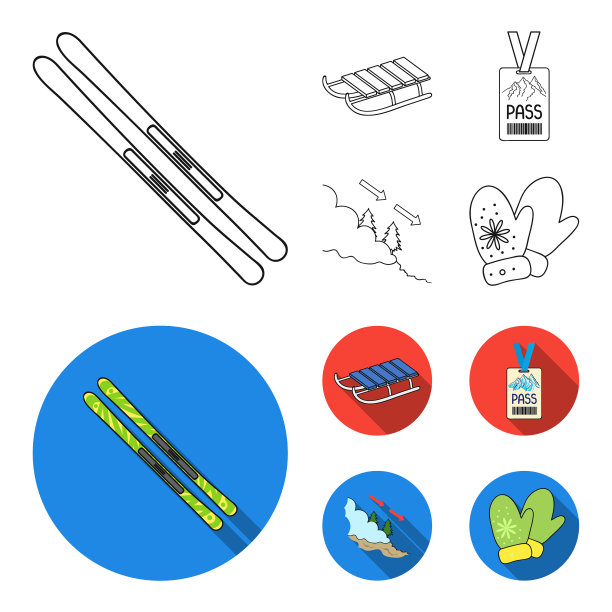 滑雪橇救生员徽章徽章雪崩滑雪图片下载