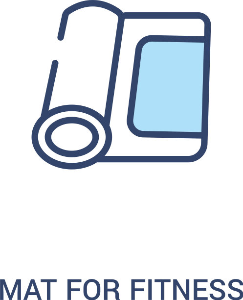 健身垫概念2彩色图标简单图片下载