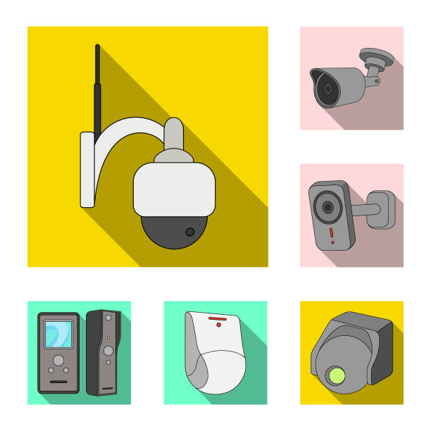 闭路电视和摄像机符号图片下载