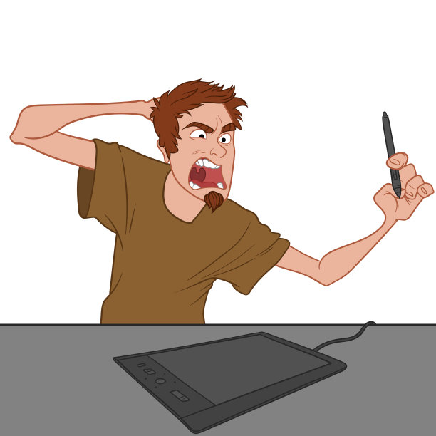 一个愤怒的留着小胡子的画家冲着我尖叫图片下载