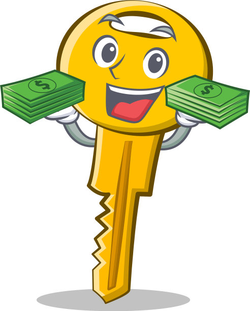 用金钱键人物卡通风格图片下载
