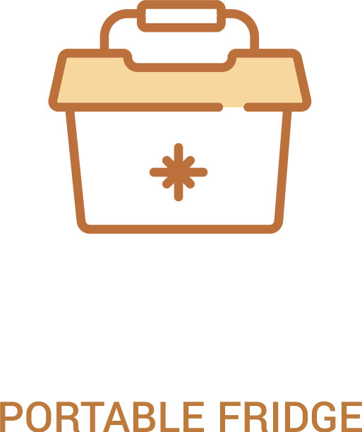 便携式冰箱概念2彩色图标简单图片下载