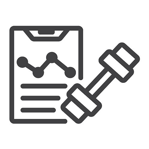 运动训练计划线性图标健身图片下载