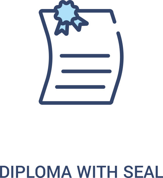 文凭与印章概念2彩色图标简单图片下载