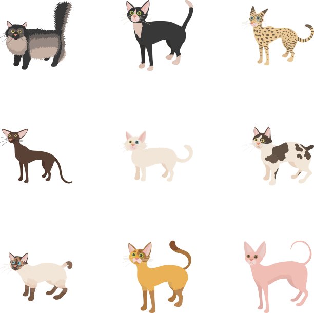 宠物图标设置卡通风格图片下载