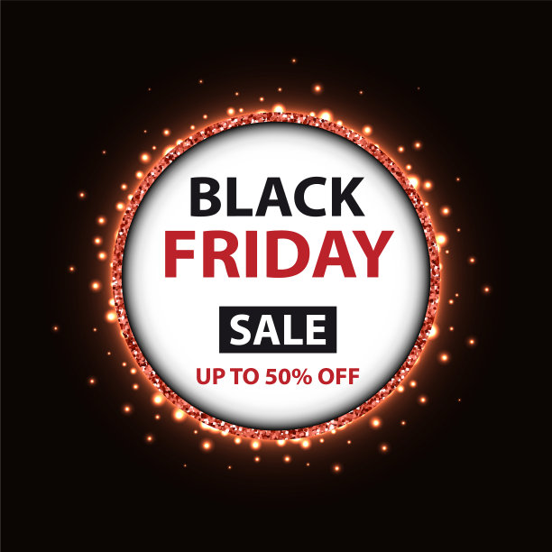 圆形框架的黑色星期五海报图片下载