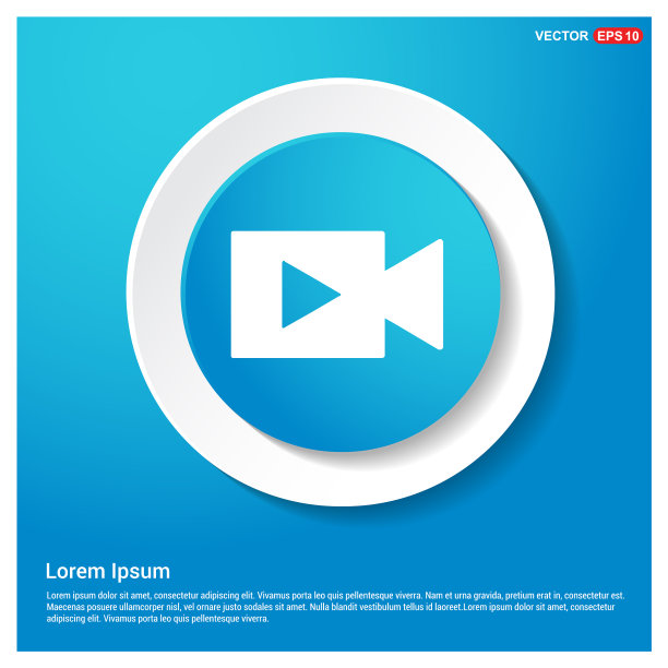 照片相机图标抽象蓝色网页贴纸按钮图片下载