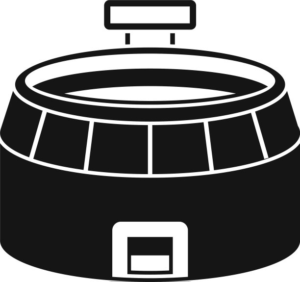 足球竞技场图标简单的风格图片下载