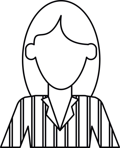 女人优雅的商务套装条纹细线图片下载