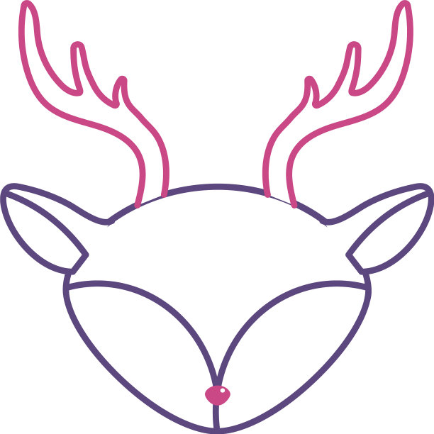 小鹿的头部轮廓是野生可爱的动物图片下载