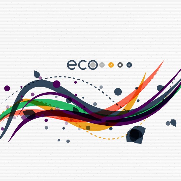 波浪线条，花卉抽象背景图片下载