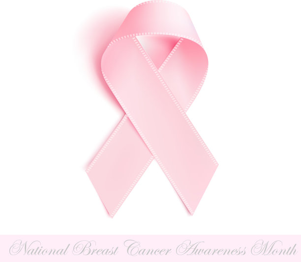 逼真的3d粉红丝带乳腺癌图片下载