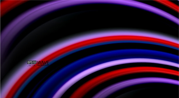 黑色背景上的流体彩虹颜色图片下载