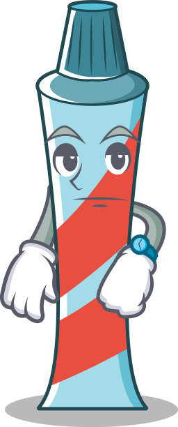 等待卡通风格的牙膏人物图片下载