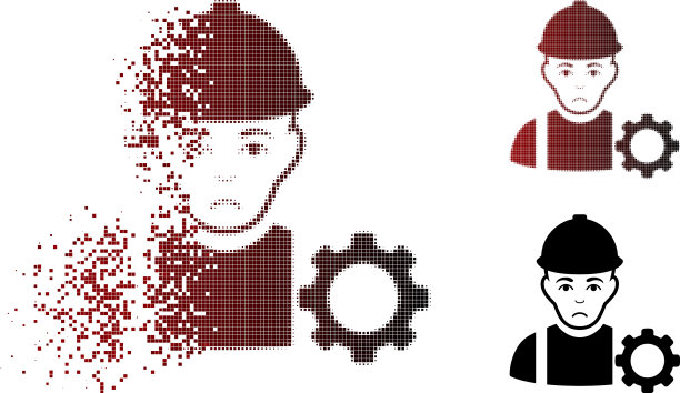 不愉快的碎片像素半色调修复图标图片下载