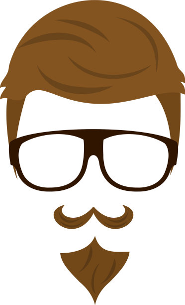 时髦的发型和眼镜图片下载